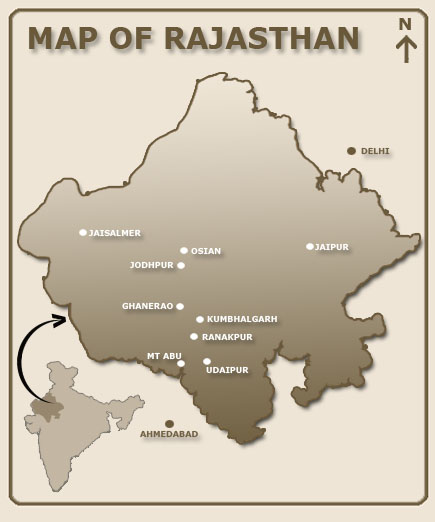 Map of Rajathan